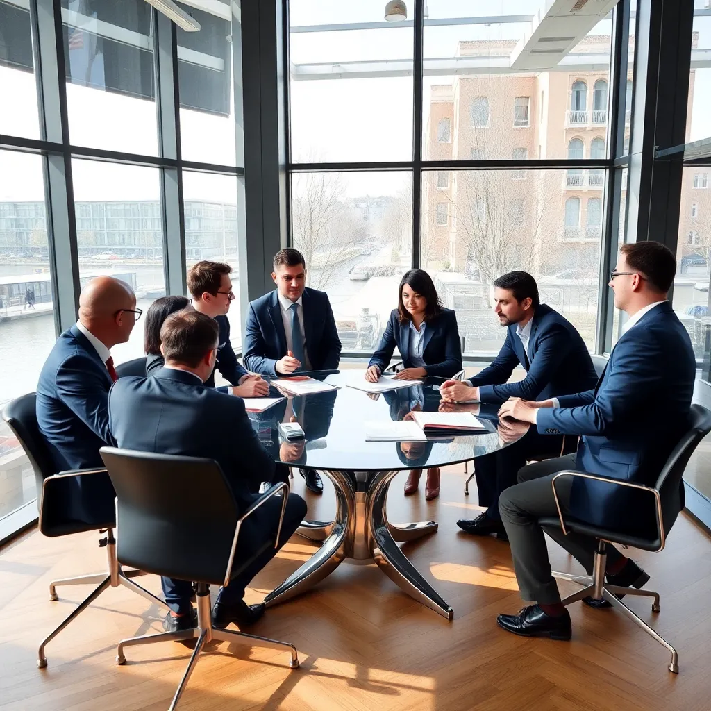 Team van professionals tijdens een transformatie workshop