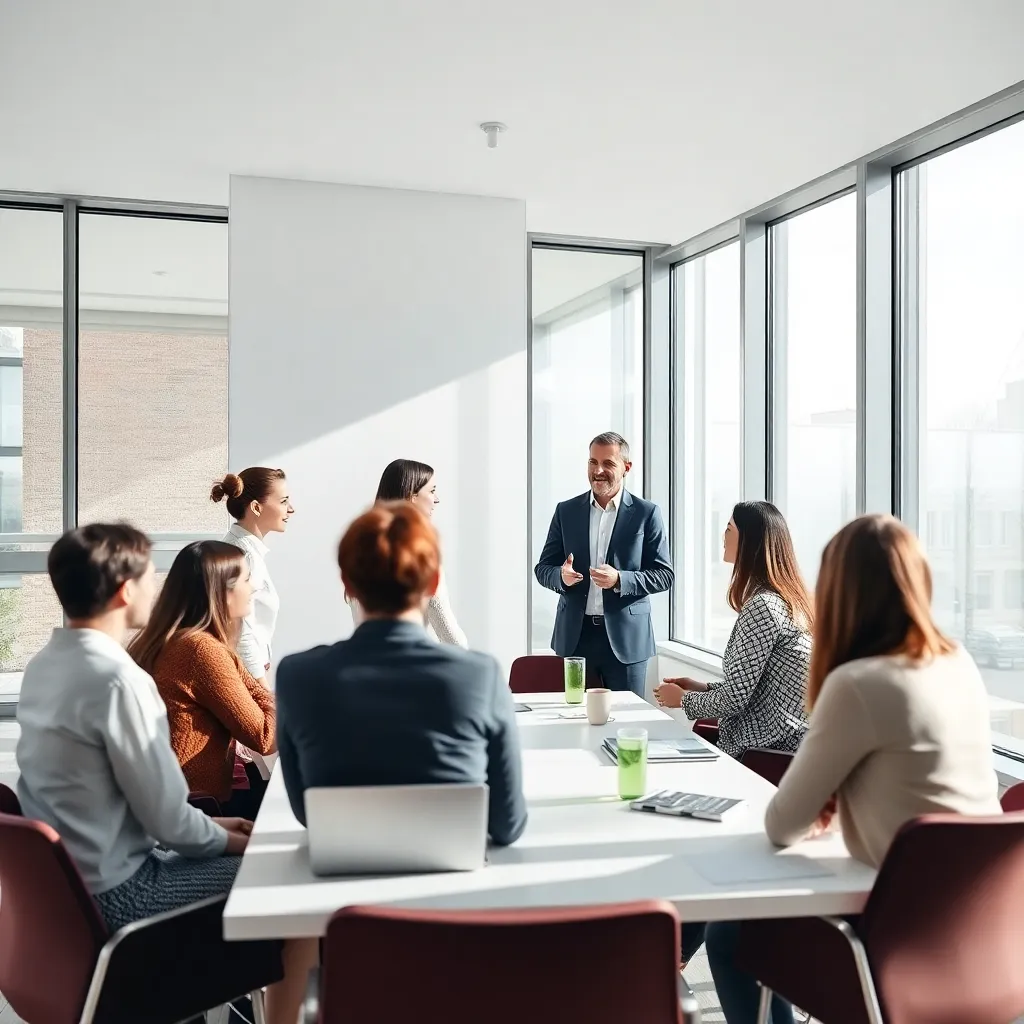 Business consultant die financiële resultaten analyseert met cliënt